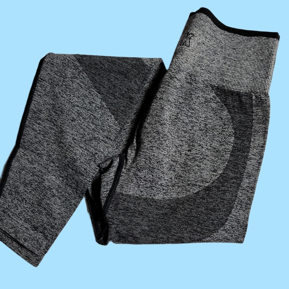 PINK Black and Gray Seamless Marl Sport Legging XS